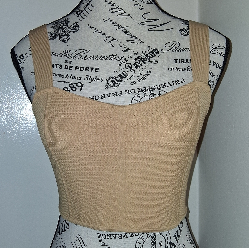 NWOT House of Harlow 1960 Tan Crop Top